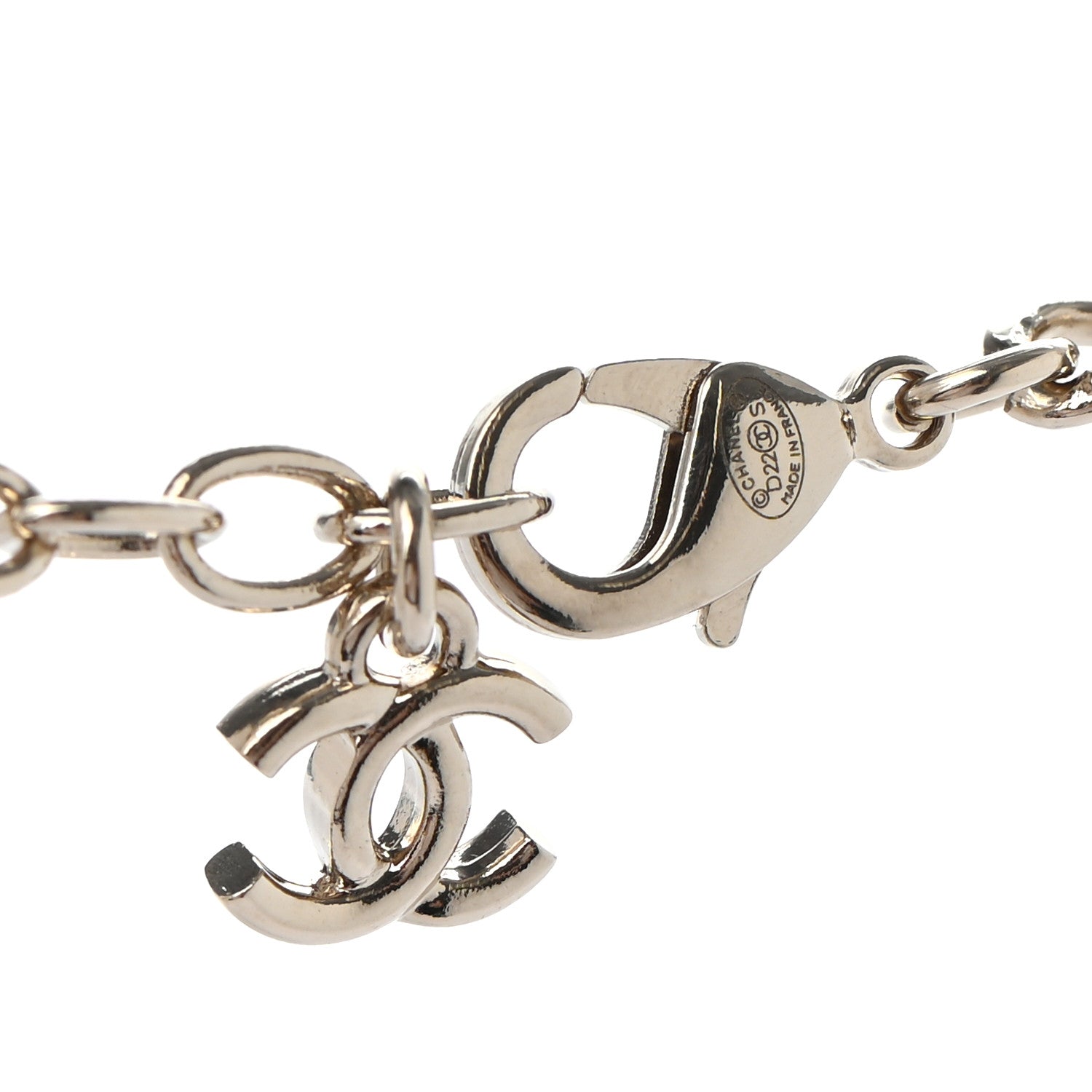 Chanel Metal Crystal CC Square Choker Gold 5 of 7