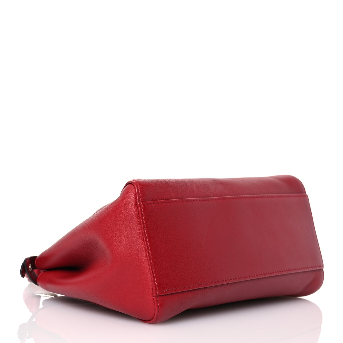 Nappa Elaphe Monster Eyes Mini Peekaboo Iconic Satchel Ruby Bois de Rose Natural