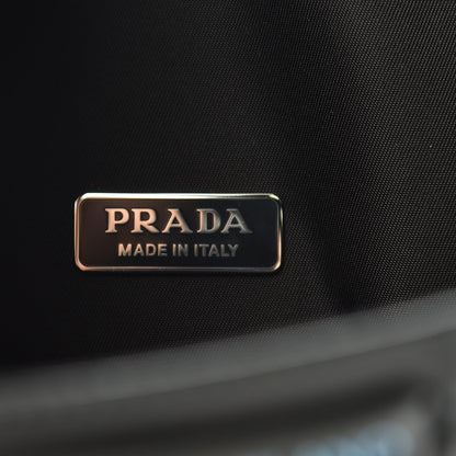 Prada Tessuto Spazzolato Ouverture Bucket Bag Black 7 of 10