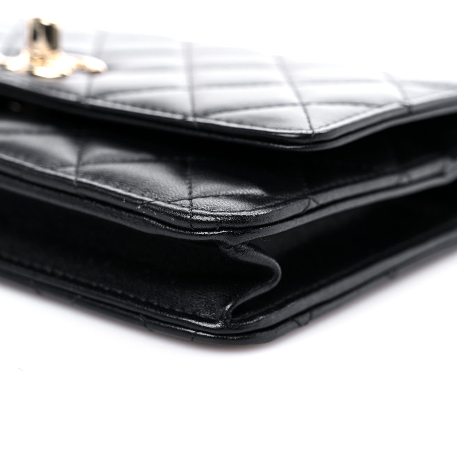 Chanel Lambskin Quilted Trendy CC Wallet On Chain WOC Black 10 of 12