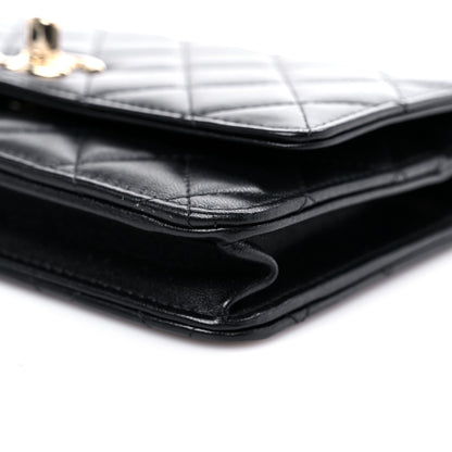 Chanel Lambskin Quilted Trendy CC Wallet On Chain WOC Black 10 of 12