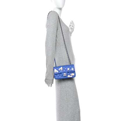 Chanel Lambskin Quilted Mini Hollywood Charms Rectangular Flap Blue 2 of 12