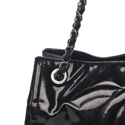 Chanel Patent Quilted CC Shoulder Bag Black 21 of 21