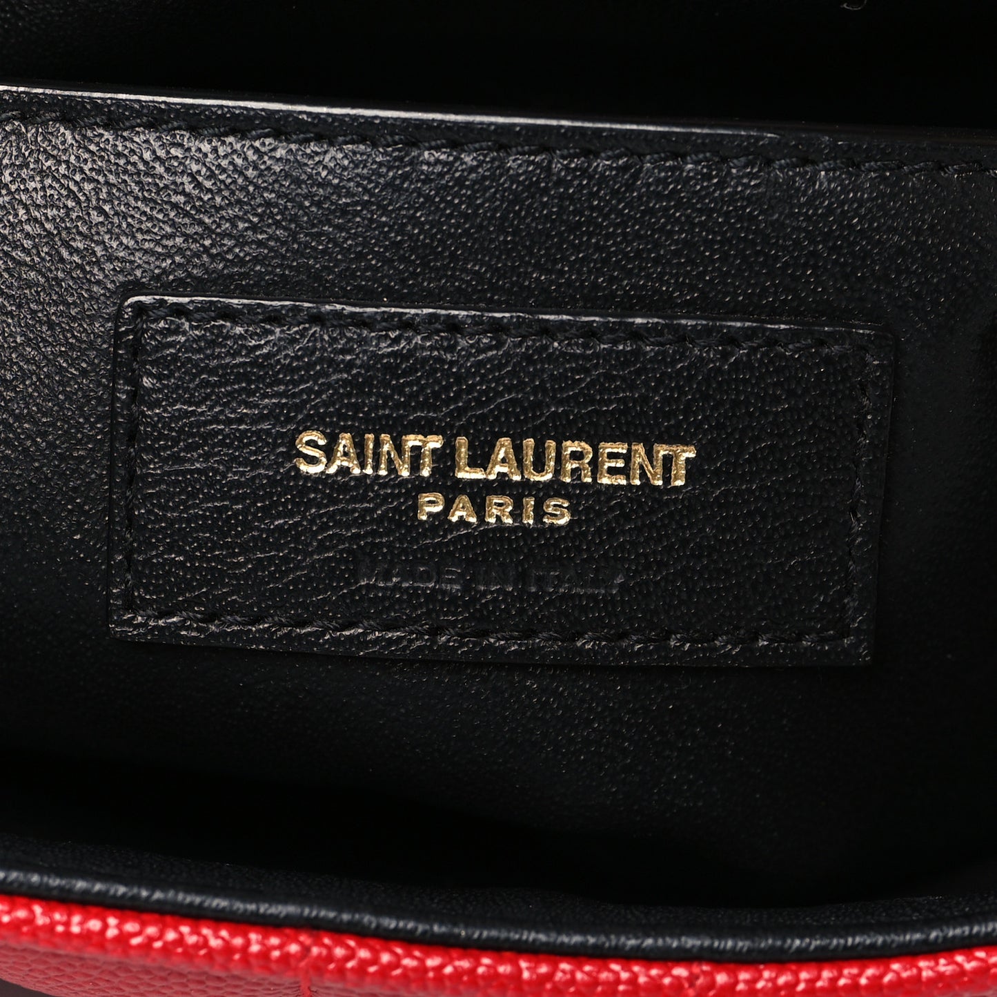 Grain De Poudre Matelasse Monogram Medium Vicky Chain Bag Red