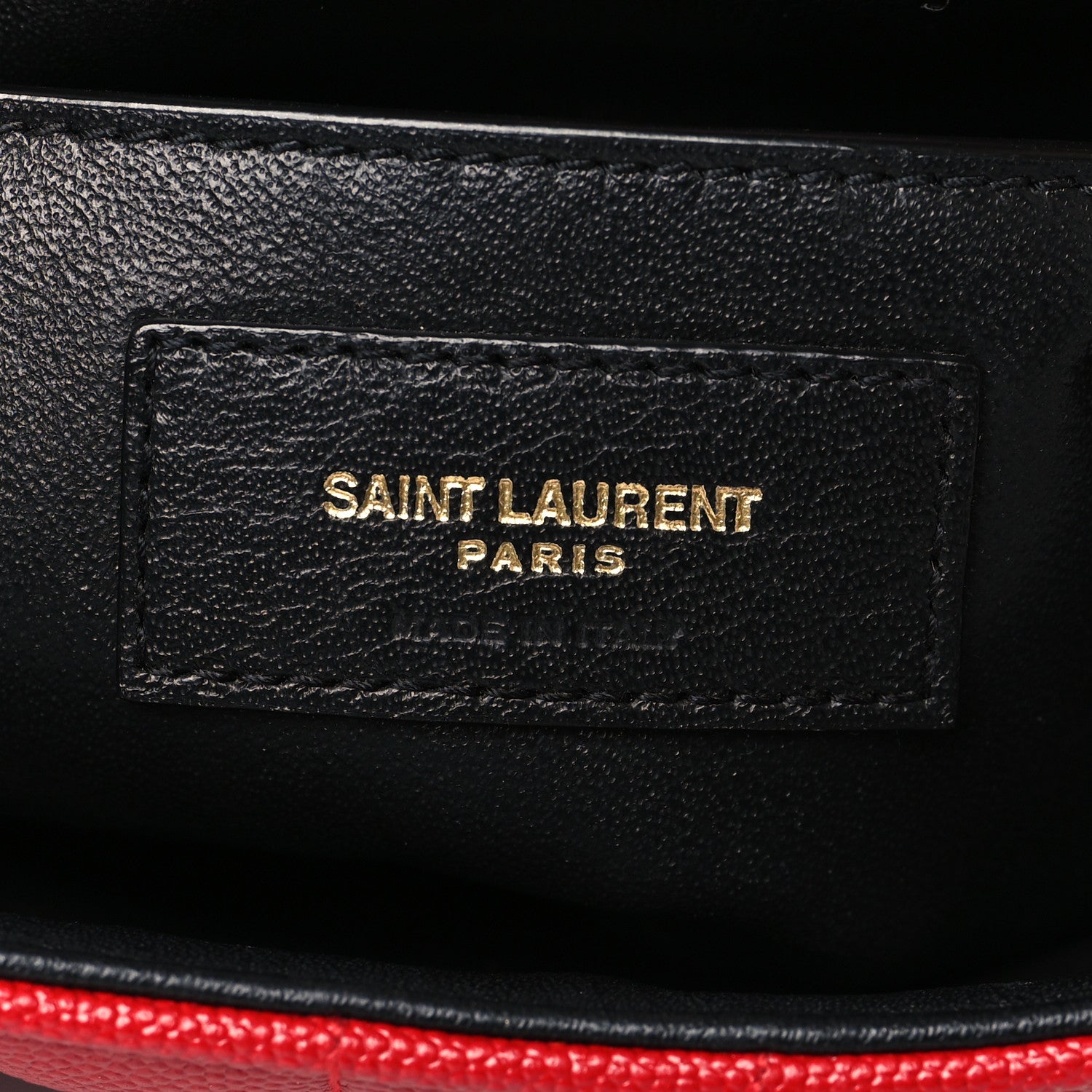 Saint Laurent Grain De Poudre Matelasse Monogram Medium Vicky Chain Bag Red 5 of 9