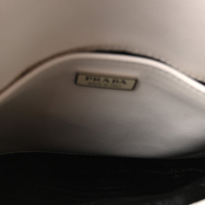 Prada Spazzolato Cleo Flap Adjustable Strap Shoulder Bag  White 5 of 10