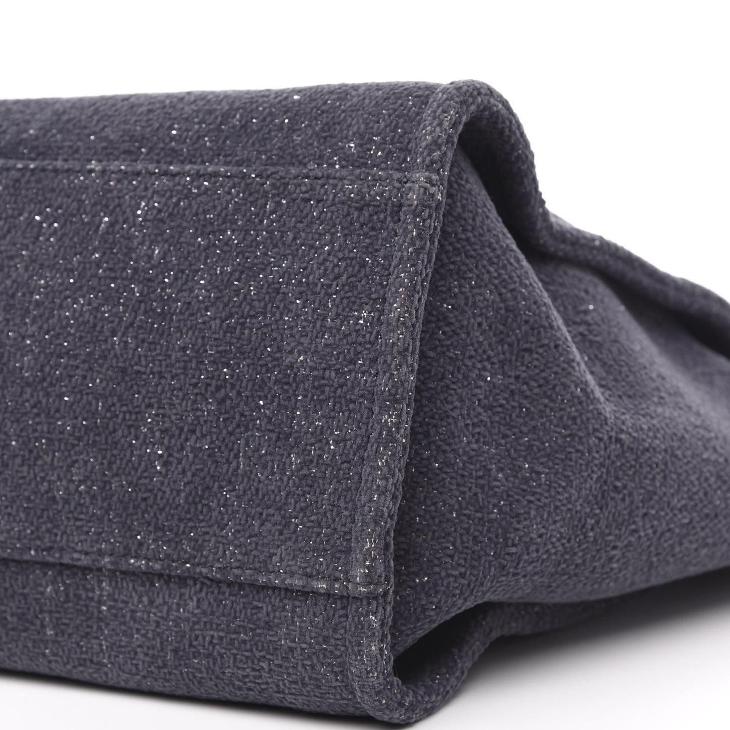 Lurex Boucle Medium Deauville Tote Grey