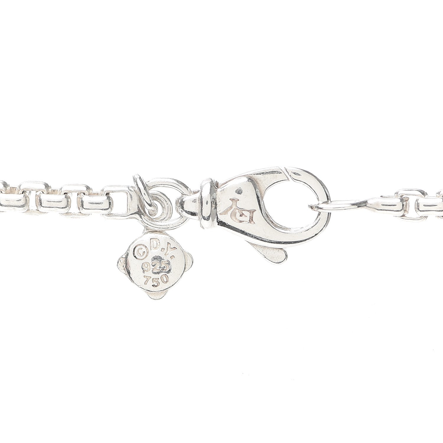 David Yurman Sterling Silver 18K Yellow Gold Belmont Station Necklace 4 of 6