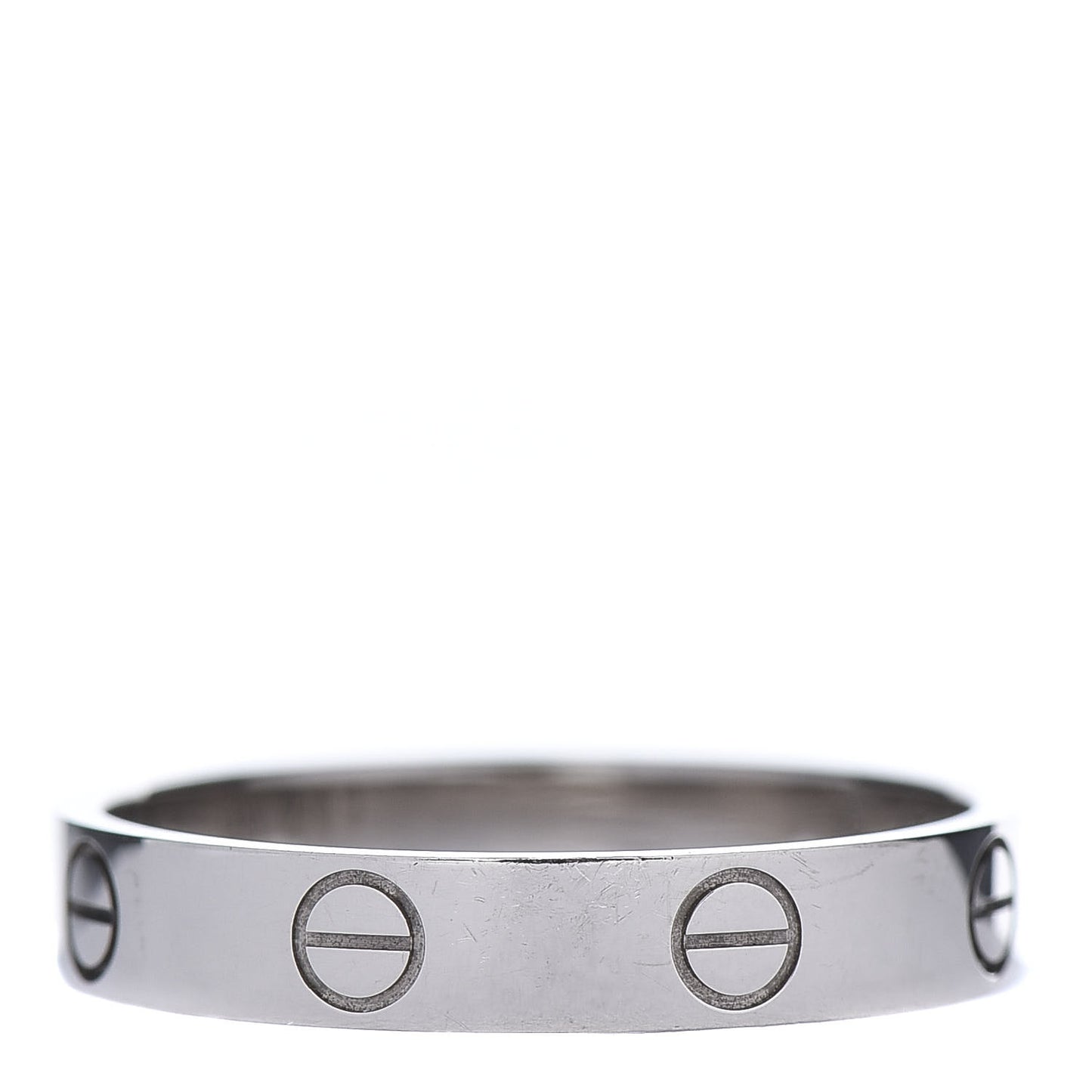 18K White Gold 3.5mm LOVE Wedding Band Ring 56 7.5