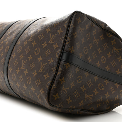 Louis Vuitton Monogram Macassar Keepall Bandouliere 55 9 of 13