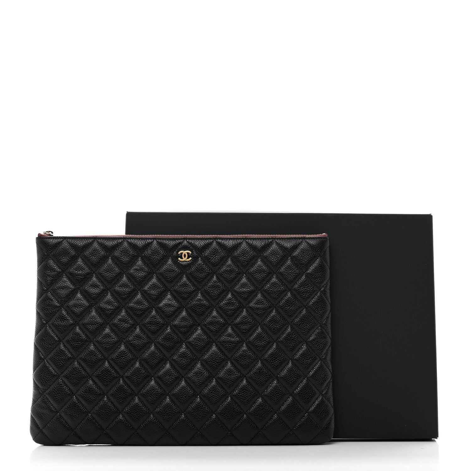 Chanel Caviar Quilted Large Cosmetic Case Black 8 of 8