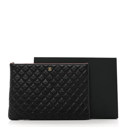 Chanel Caviar Quilted Large Cosmetic Case Black 8 of 8