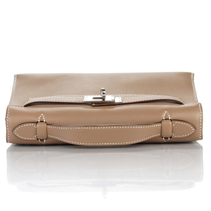 Hermes Swift Kelly Pochette Clutch Etoupe 16 of 17