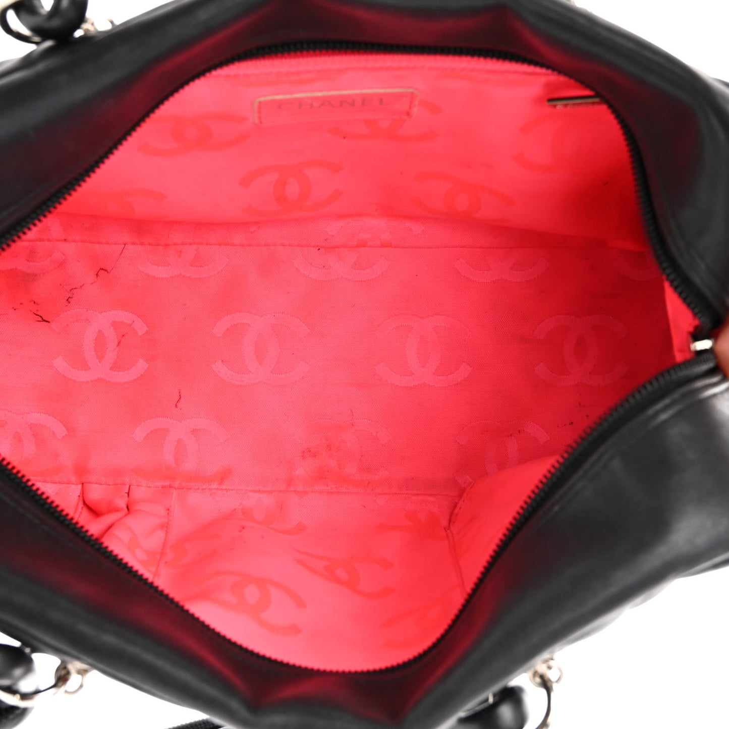 Calfskin Quilted Large Cambon Bowler Black