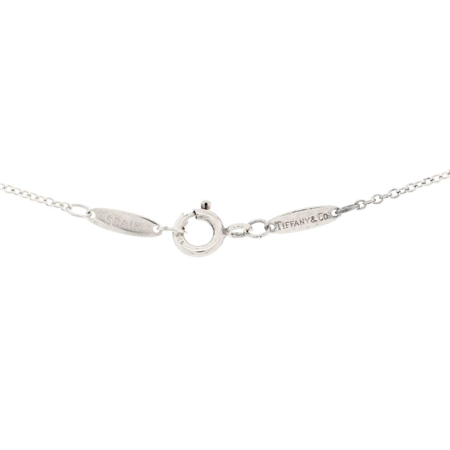Sterling Silver Elsa Peretti Open Tear Drop Pendant Necklace