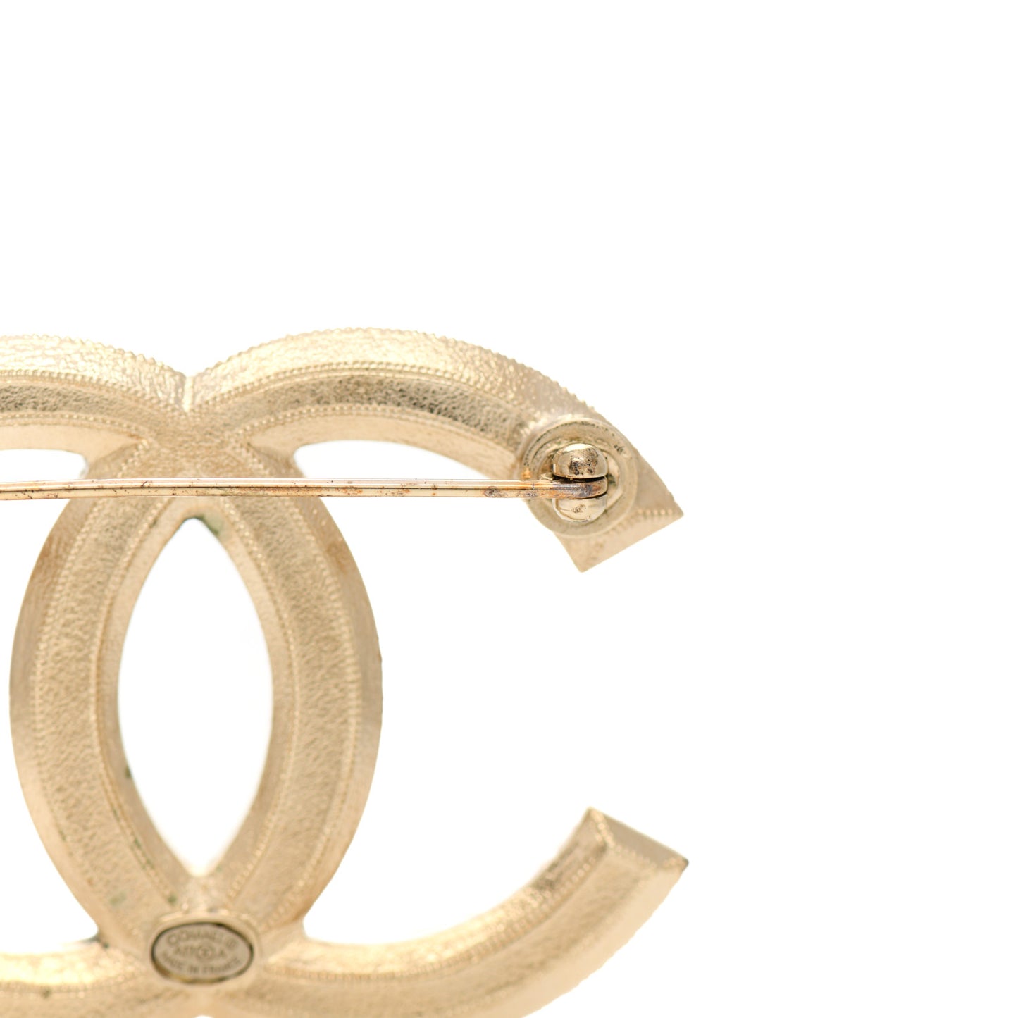 Pearl CC Brooch Gold