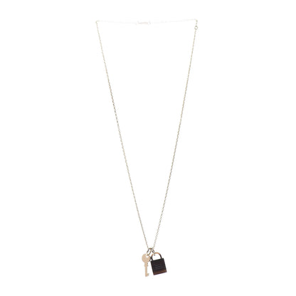 Hermes Permabrass Buffalo Horn Amulette Padlock PM Pendant Necklace 3 of 5