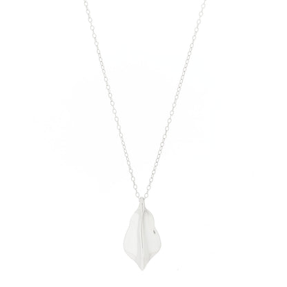 Tiffany Sterling Silver Leaf Pendant Necklace 1 of 6