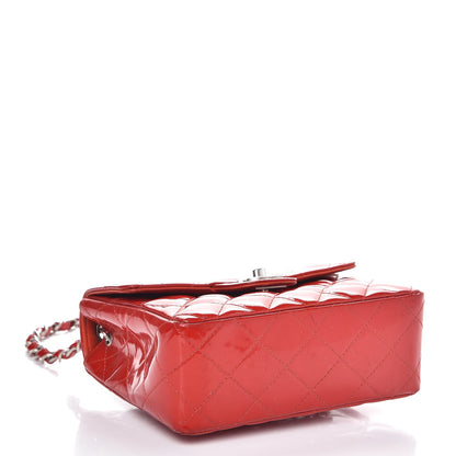 Chanel Patent Quilted Mini Square Flap Red 4 of 11