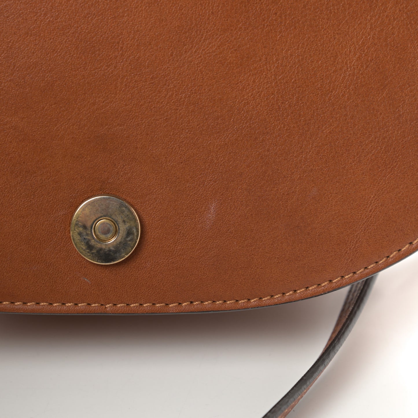 Calfskin Suede Medium Nile Bracelet Bag Caramel