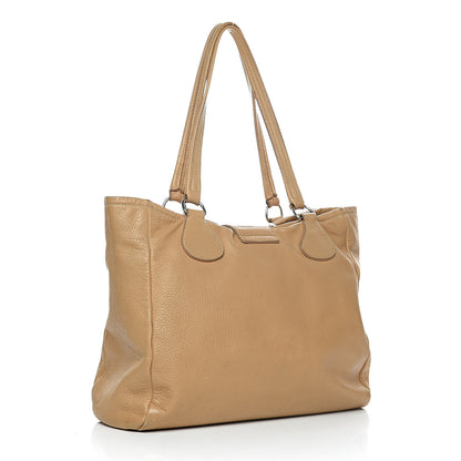 Prada Vitello Daino Buckle Tote Sabbia 3 of 25