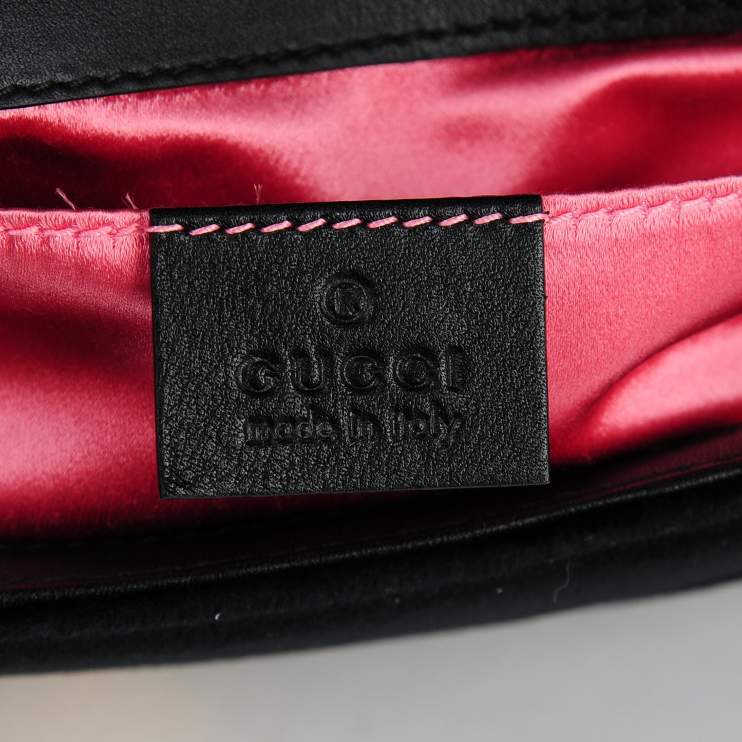 Velvet Matelasse Mini GG Marmont Shoulder Bag Black