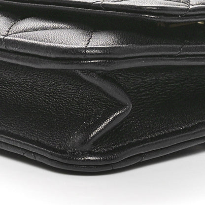Chanel Lambskin Plexiglass Quilted Coco Love Wallet On Chain WOC Black 11 of 12