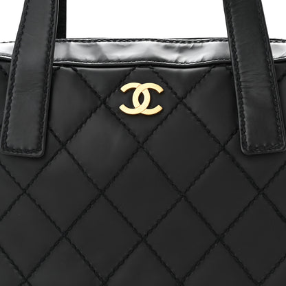 Chanel Calfskin Stitch Surpique Bowler Black 9 of 15
