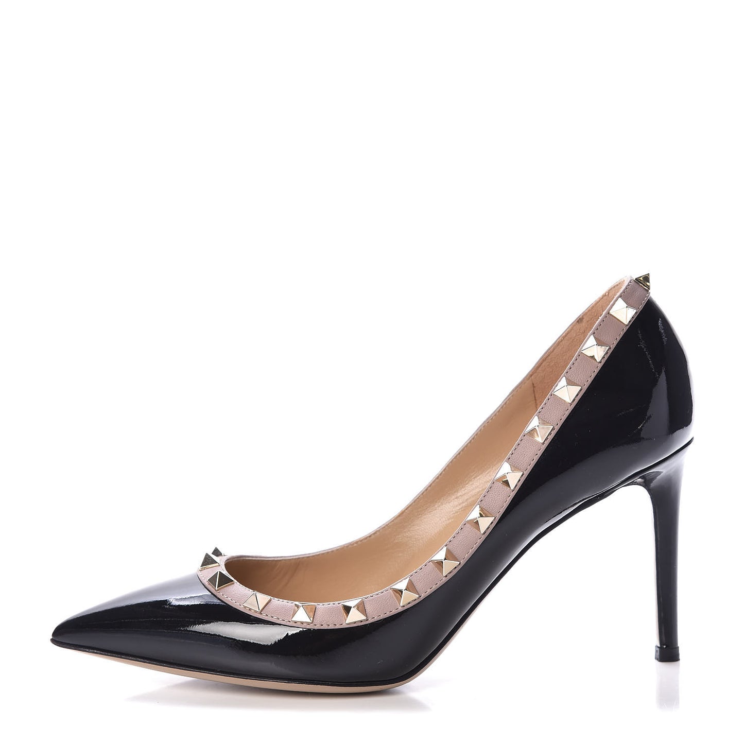 Patent Rockstud 85mm Pumps 37.5 Black Poudre