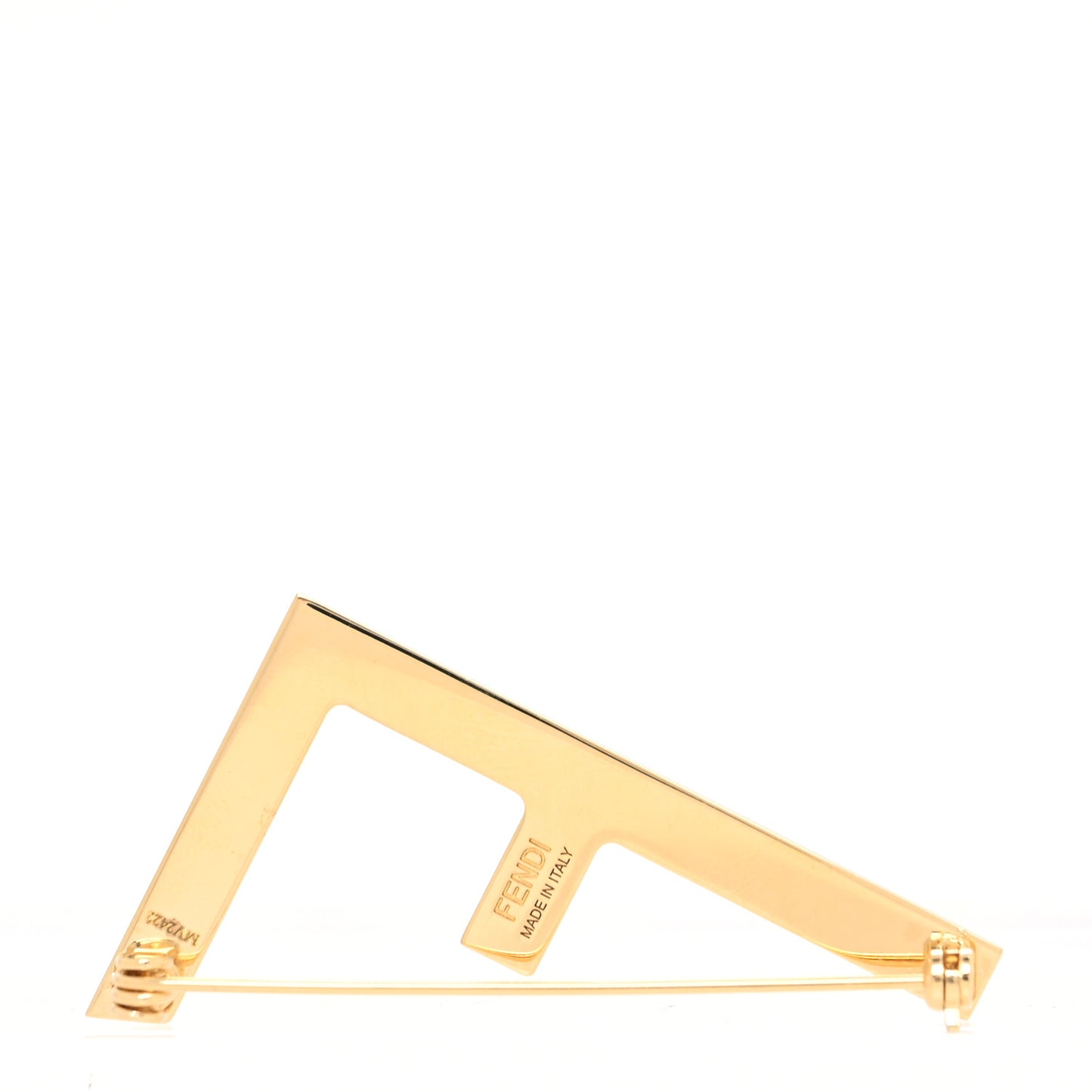 Baguette Metal Fendi First Brooch Gold