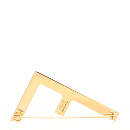 Fendi Baguette Metal Fendi First Brooch Gold 3 of 5