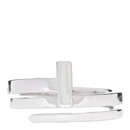 Tiffany Sterling Silver T Square Wrap Ring 50 5.25 1 of 4