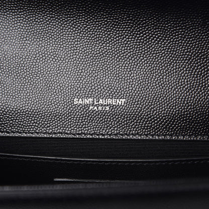 Saint Laurent Grain De Poudre Small Monogram Kate Satchel Black 7 of 8