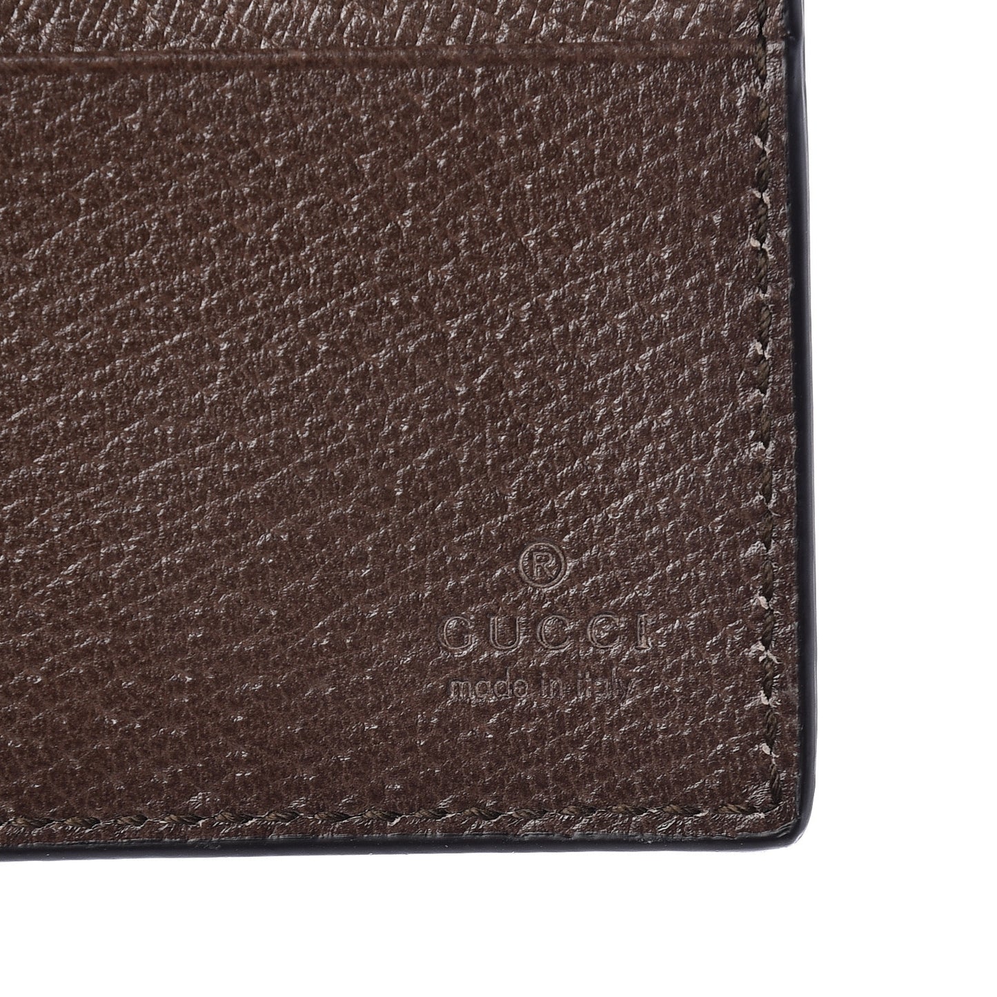 GG Supreme Monogram Chevron Bi-Fold Wallet Beige Green Red New Acero