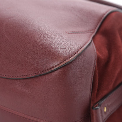 Chloe Grained Calfskin Suede Satchel Red 10 of 18