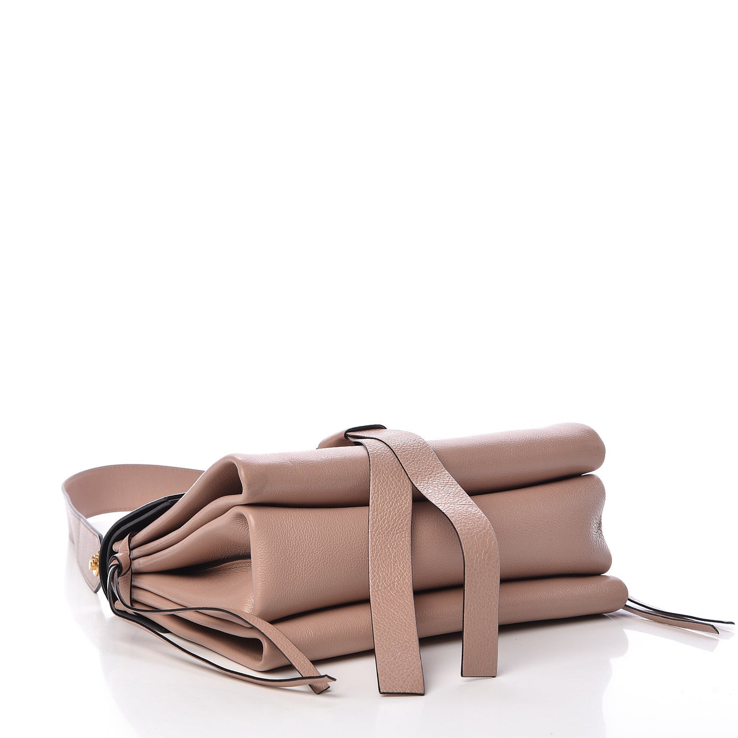Smooth Calfskin Small VRing Shoulder Bag Rose Cannelle