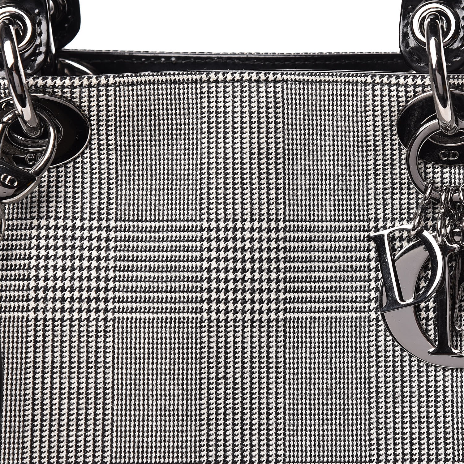 Christian Dior Patent Canvas Large Lady Dior Black 8 of 18