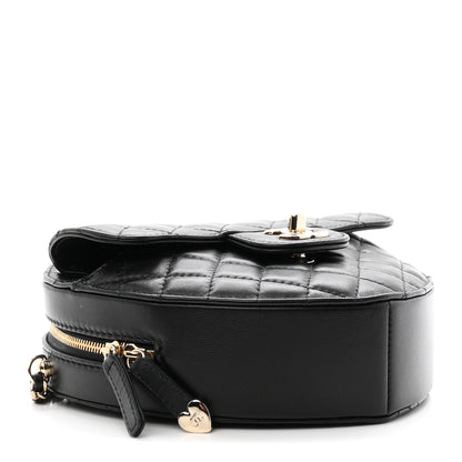 Chanel Lambskin Quilted Large CC In Love Heart Bag Black 4 of 11