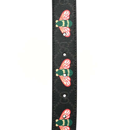 Gucci GG Supreme Monogram Bee Multicolor Appia Calfskin 30mm Belt 85 34 Black 7 of 7