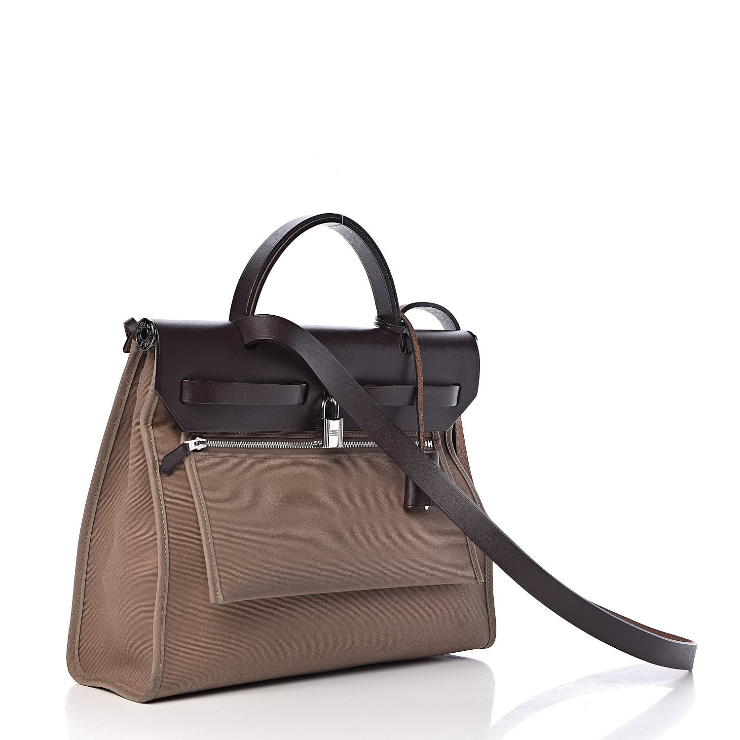 Hermes Vache Hunter Toile Herbag Zip 31 PM Etoupe Ebene 3 of 11