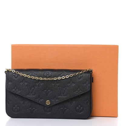 Louis Vuitton Empreinte Pochette Felicie Chain Wallet Black 13 of 16