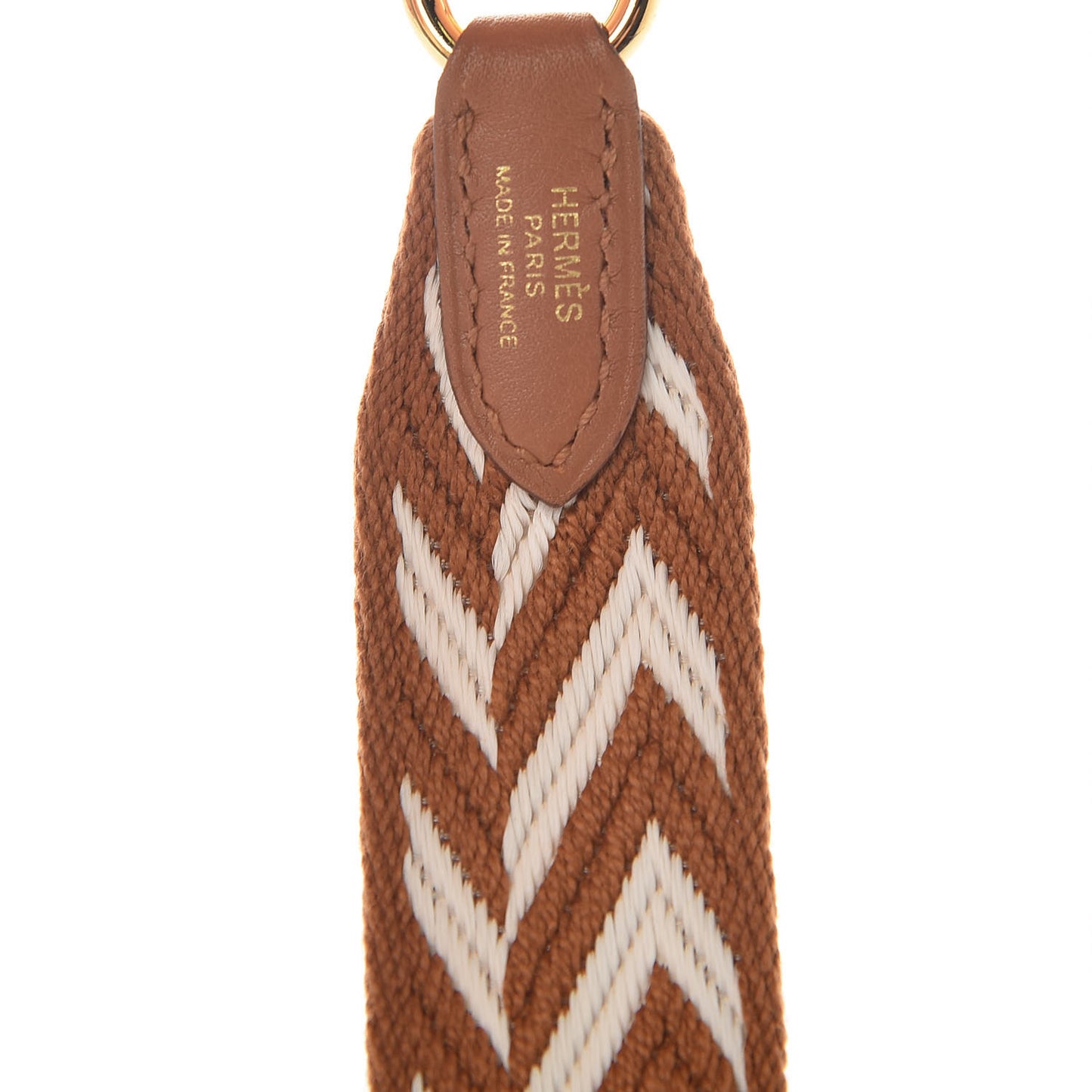 Toile Swift 25mm Sangle ZigZag Shoulder Strap Gold White
