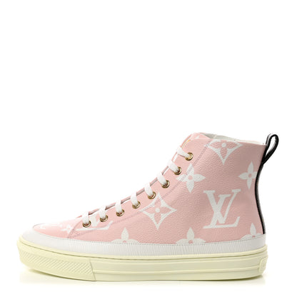 Louis Vuitton Monogram Giant Stellar Sneaker Boots 38.5 Rose 1 of 9