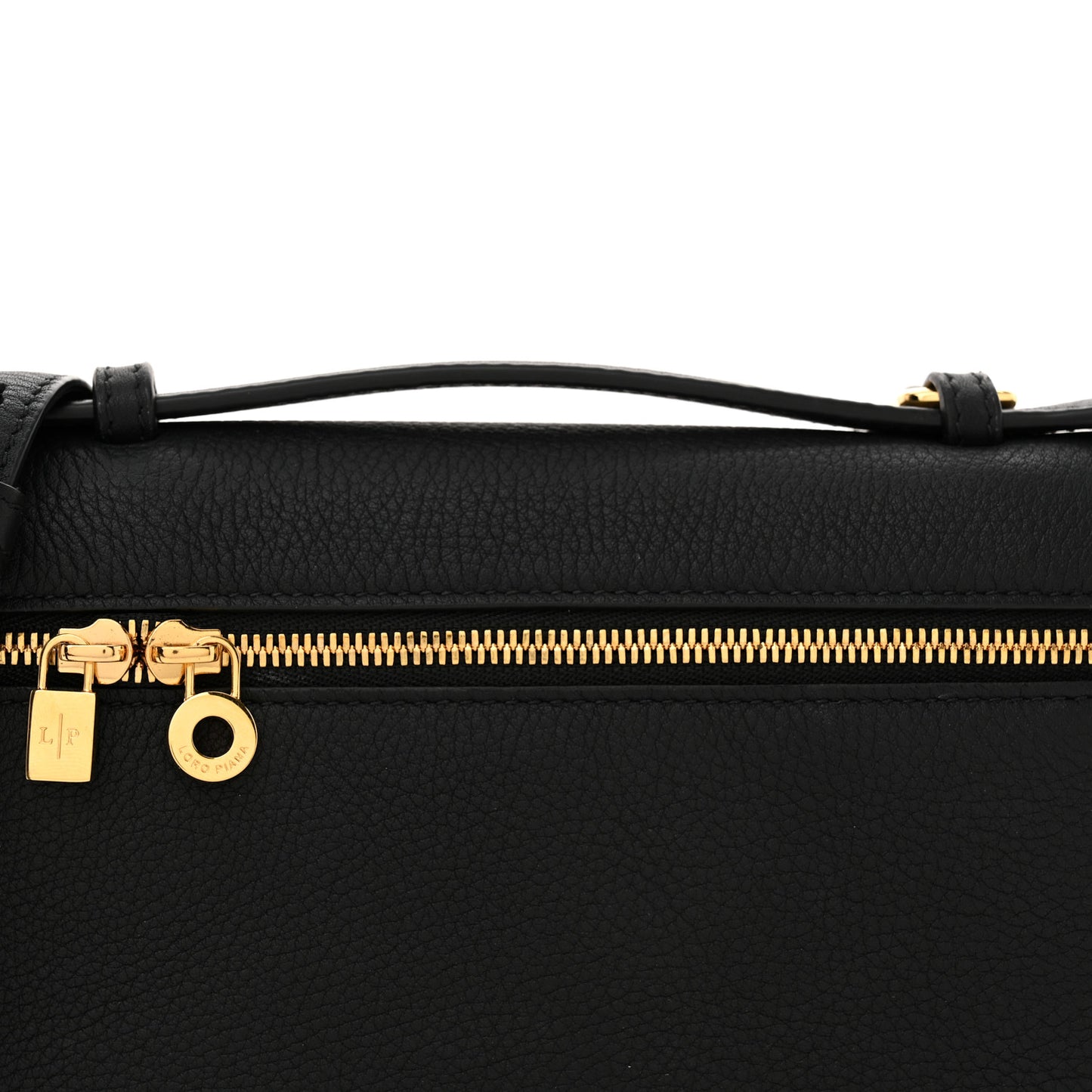 Grained Calfskin L19 Extra Pocket Pouch Black
