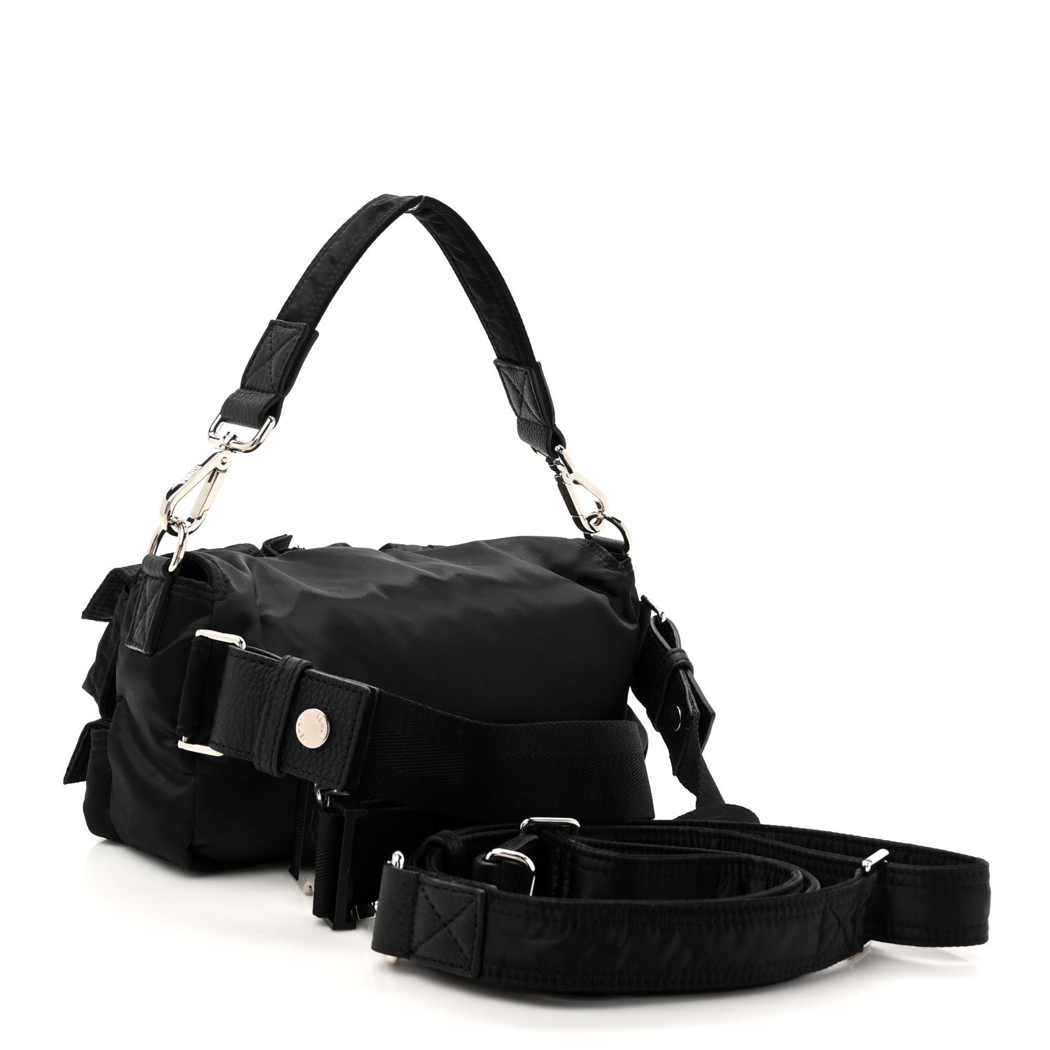 Fendi Econyl Cuoio Romano Multipocket Baguette Black 3 of 9