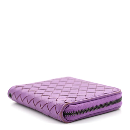 Bottega Veneta Nappa Intrecciato Zip Around Compact Wallet Byzantine 4 of 8