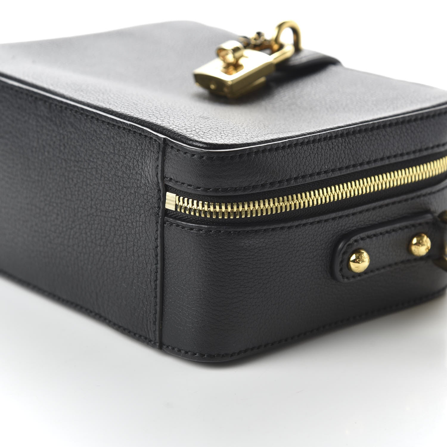 Dolce & Gabbana Drummed Calfskin Rosaria Shoulder Bag Black 7 of 9