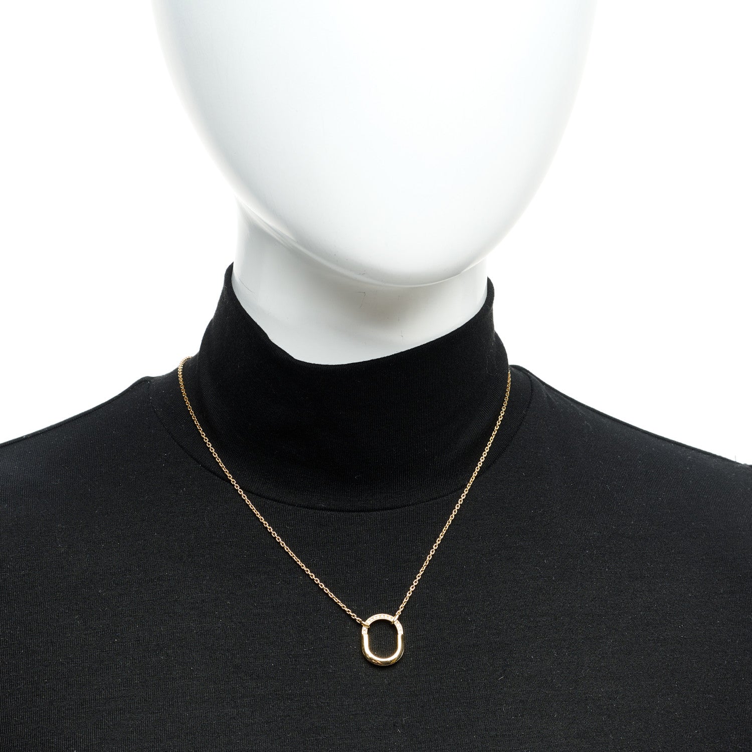 Tiffany 18K Yellow Gold Diamond Small Lock Pendant Necklace