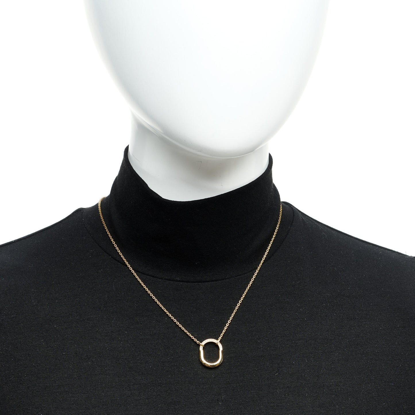 18K Yellow Gold Diamond Small Lock Pendant Necklace
