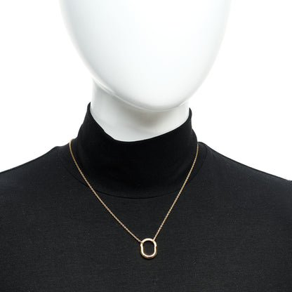 Tiffany 18K Yellow Gold Diamond Small Lock Pendant Necklace 2 of 6